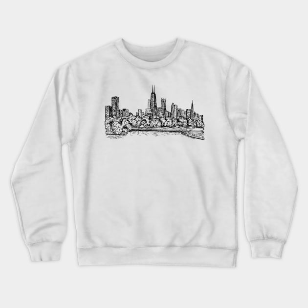 Chicago View Crewneck Sweatshirt by TeesAndTheCities